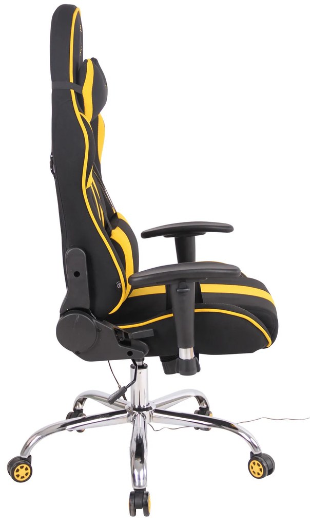 Cadeira Gaming Limit XM em tecido preto/amarelo