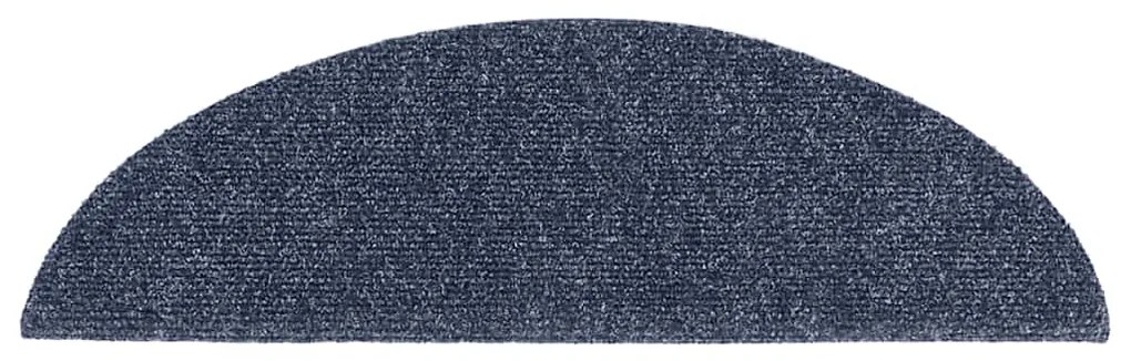Tapetes de escada adesivos 30 pcs 56x17x3 cm azul