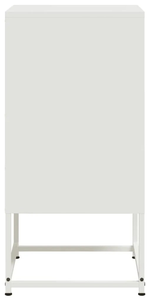 Mesa de cabeceira 36x39x78 cm aço branco