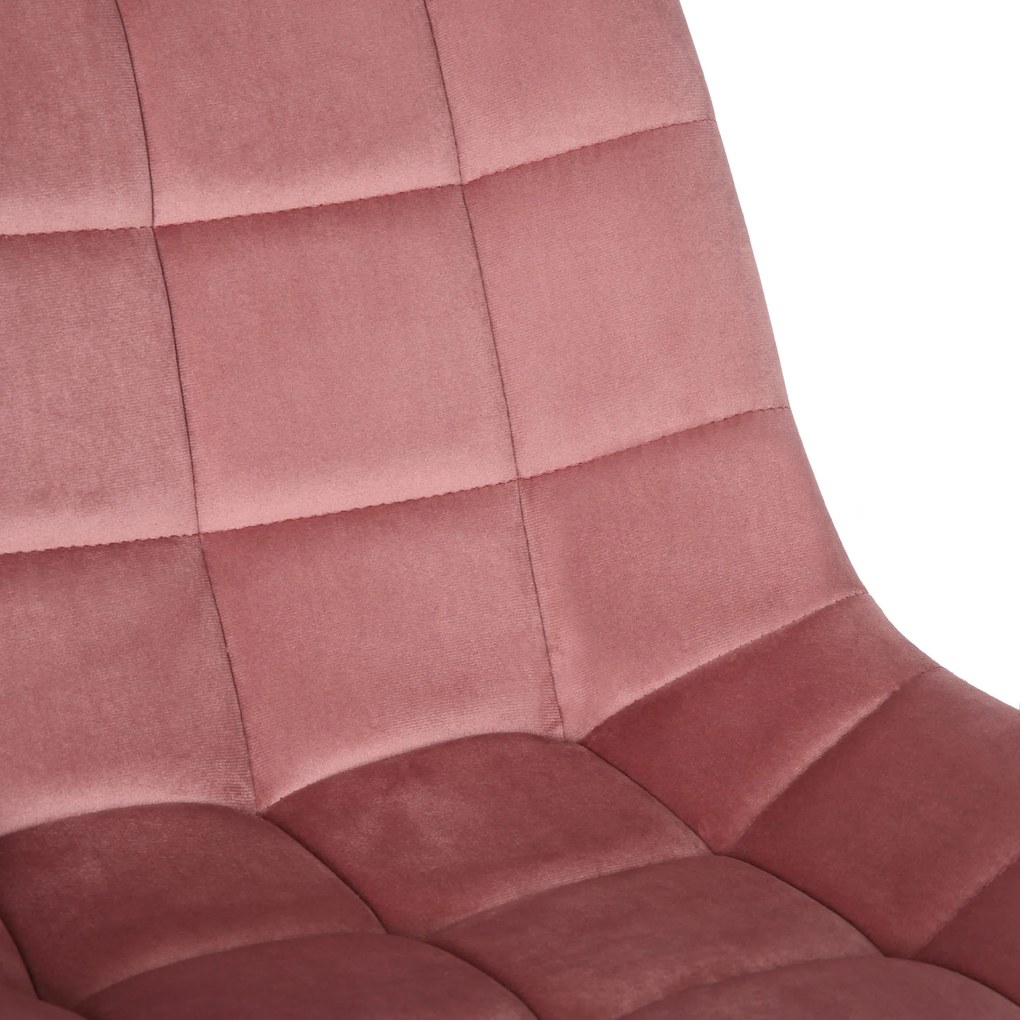 Cadeira de escritório Medford veludo Rosa