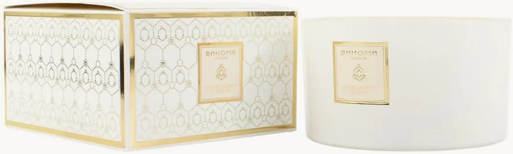 Vela perfumada artesanal de três pavios Phoenix (brasa verde, couro)