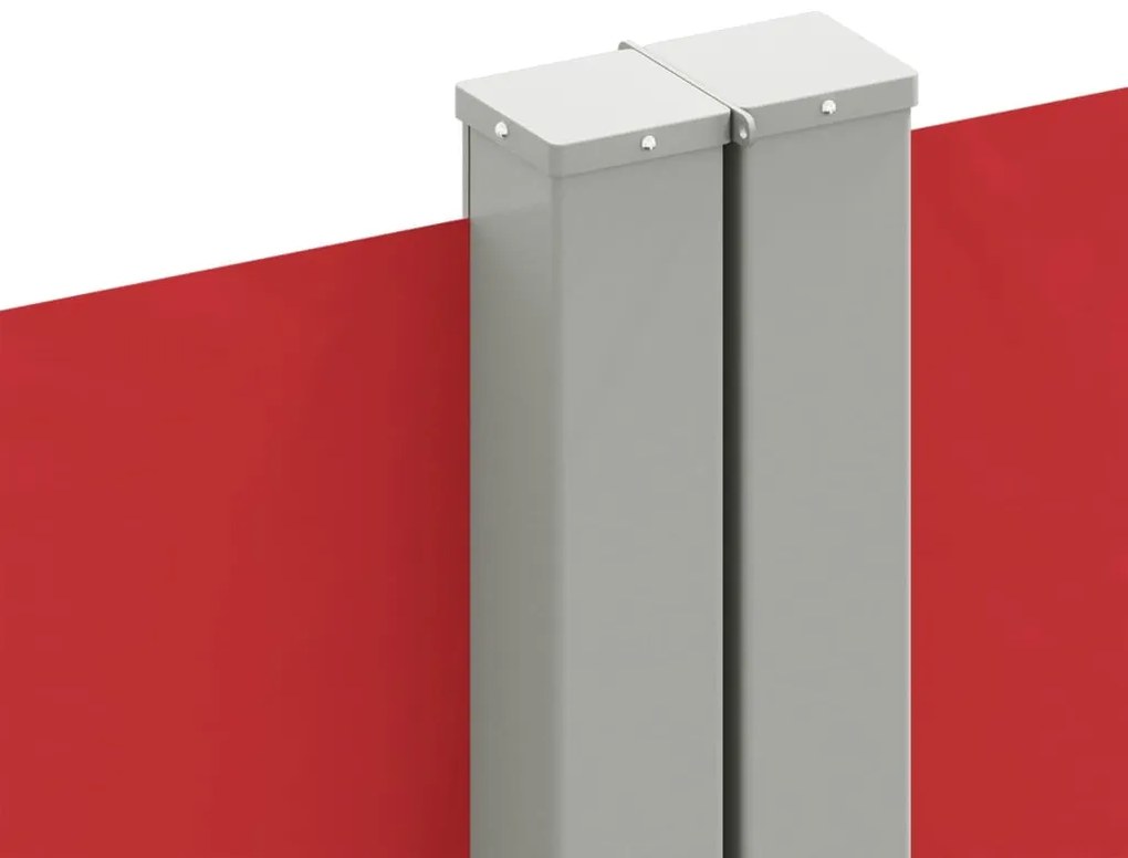 Toldo lateral retrátil 140x1200 cm vermelho