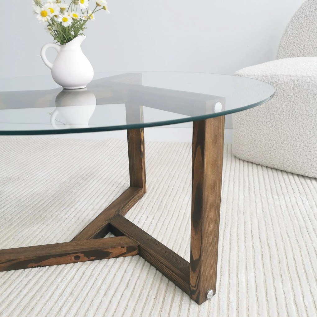 Mesa de Café Miro - Nogueira - 75x40x75 cm