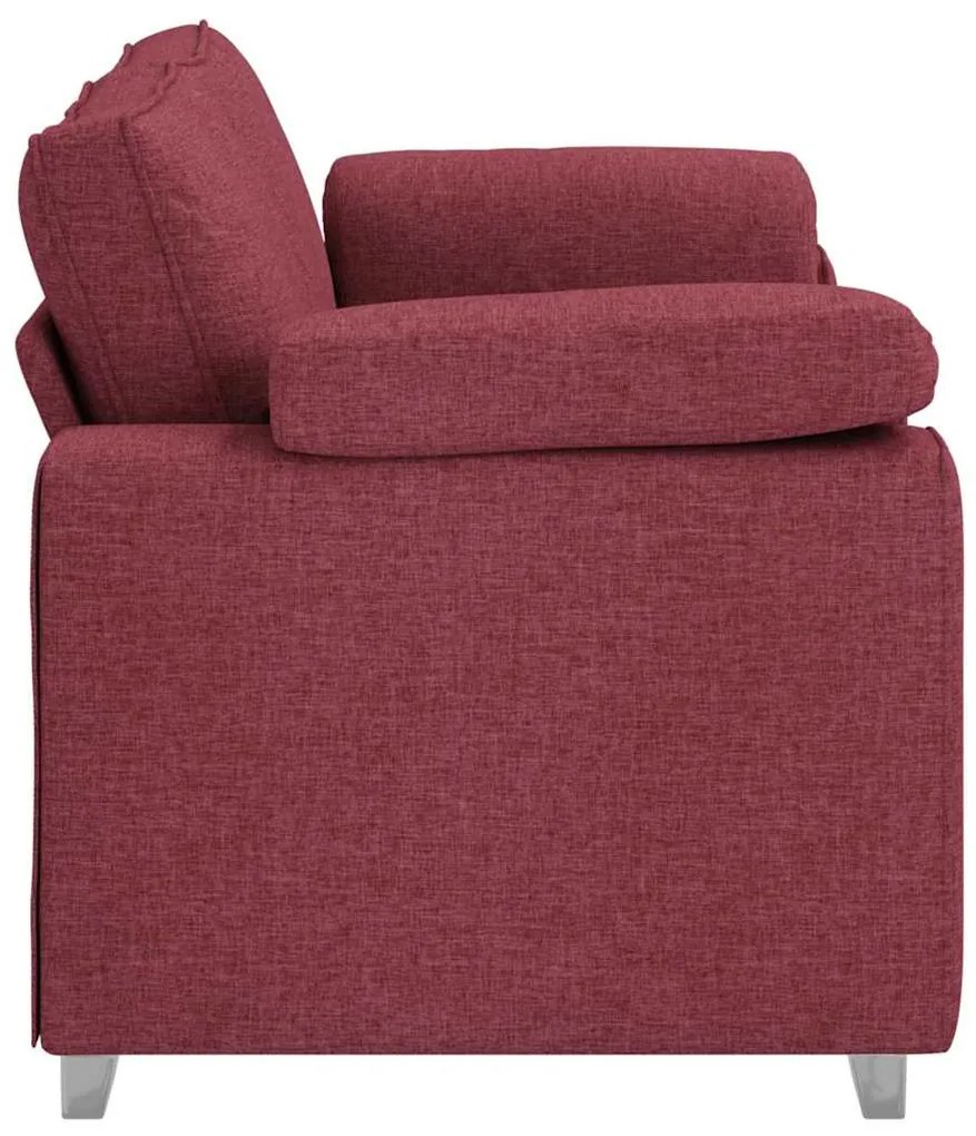 Sofá Loveseat Vermelho Vinho 140 cm em Tecido