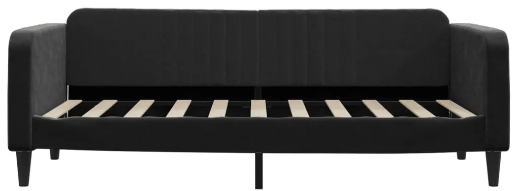 Sofá-cama com colchão 90x190 cm veludo preto