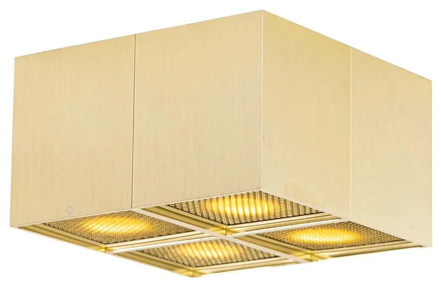 Foco de teto design dourado 4-luzes - Qubo Honey