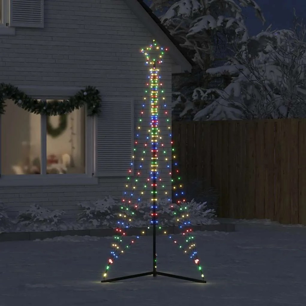 LED Árvore de Natal 483 LEDs Coloridos 240 cm