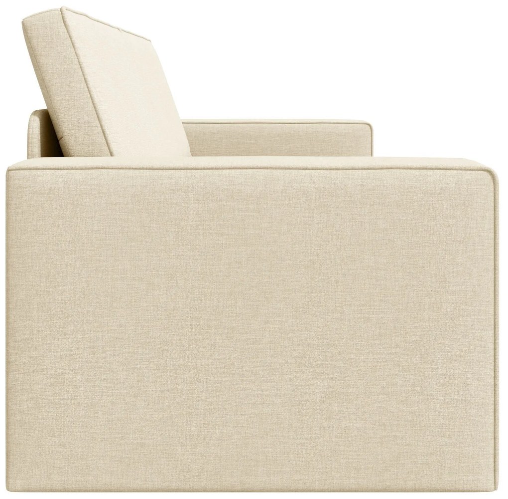 Sofá Cama 2-em-1 Creme 245x150x60.5 cm Tecido