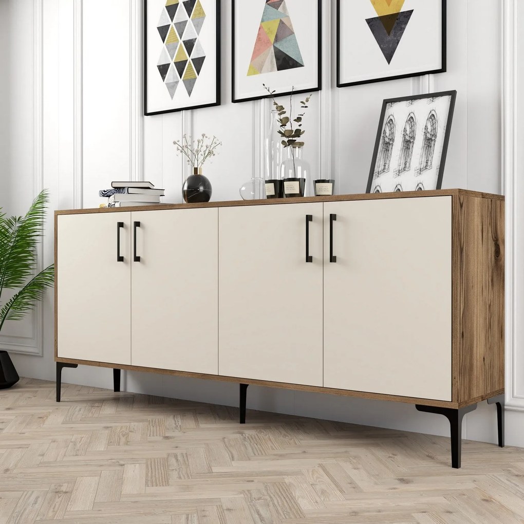 Console Kiev – Walnut Cream – 180 cm x 78 cm x 35 cm