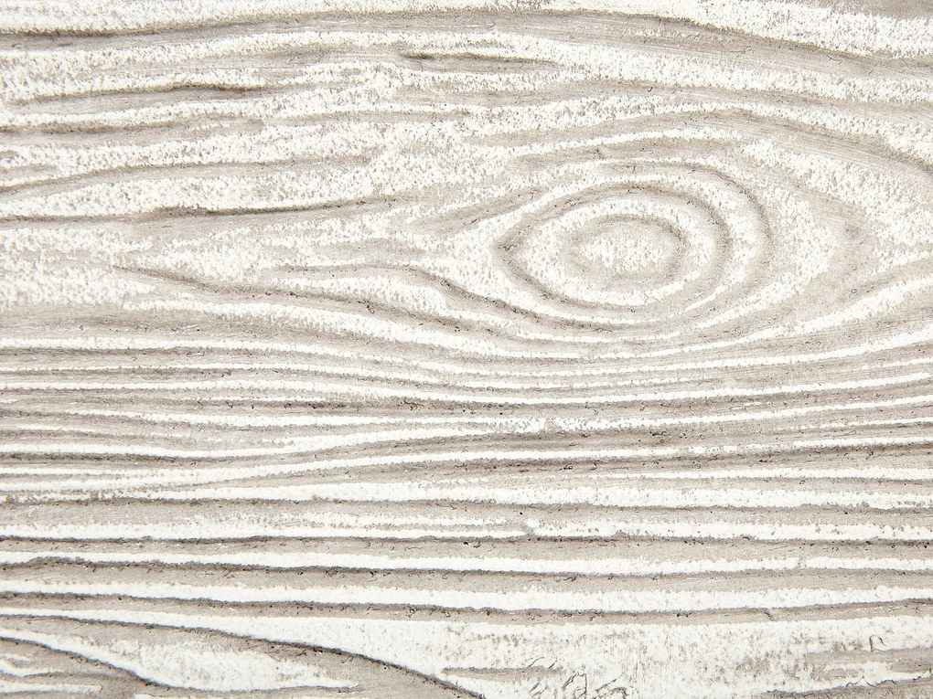 Vaso com efeito de madeira branca 42 x 13 x 15 cm PAOS Beliani