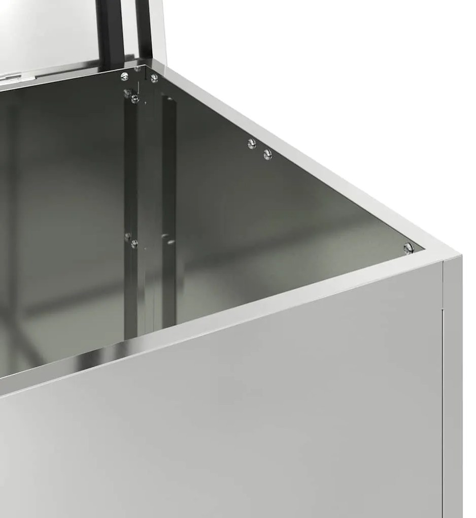 Caixa de Armazenamento Externa Prateado 80 x 50.5 x 50 cm