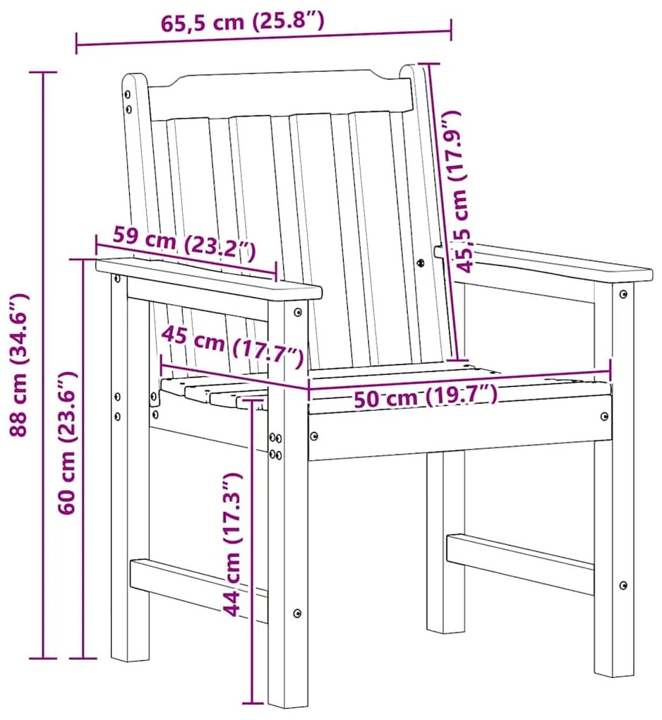 Cadeiras de Jantar vidaXL 4 pcs Brancas 65,5x55,5x88 cm HDPE