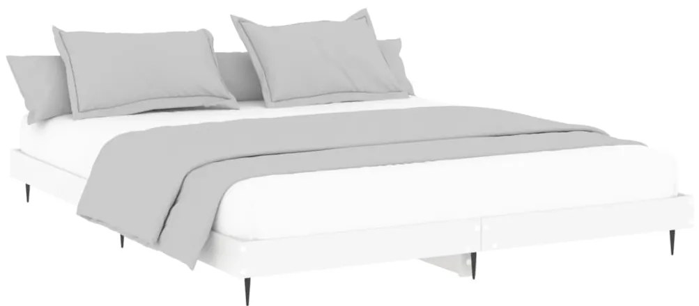 Estrutura de cama 150x200 cm derivados de madeira branco