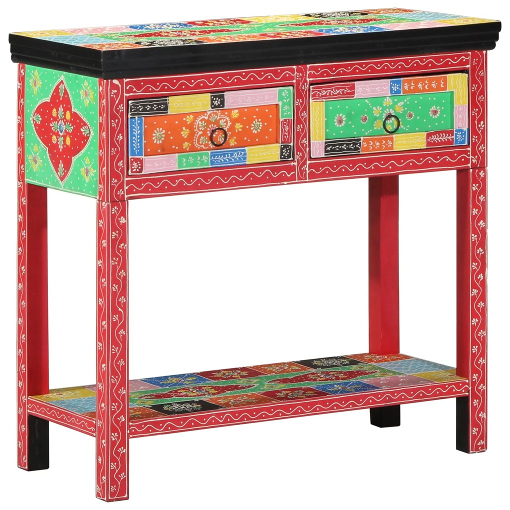Mesa de Consola vidaXL com Gavetas Multicolorida em Madeira Engenharia
