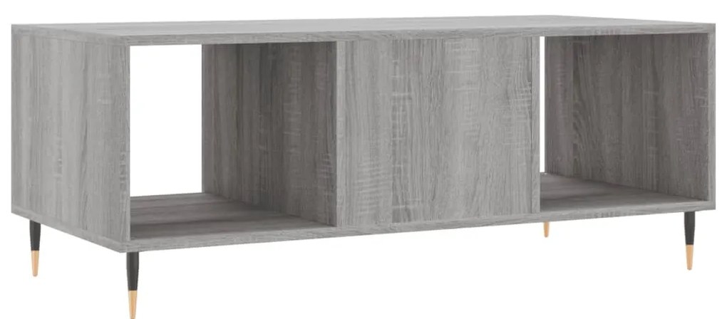 Mesa de centro 102x50x40cm derivados de madeira cinzento sonoma