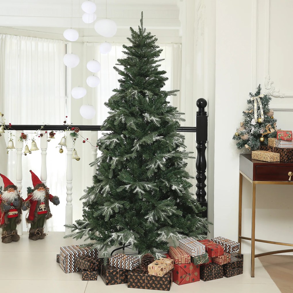 Árvore de Natal Artificial 210 cm com 793 Ramo e Suporte de Aço Árvore de Natal para Sala de Estar Interior Verde