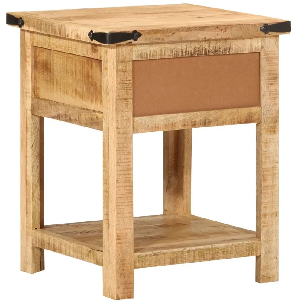 Mesa de cabeceira 40x40x50 cm madeira mangueira maciça