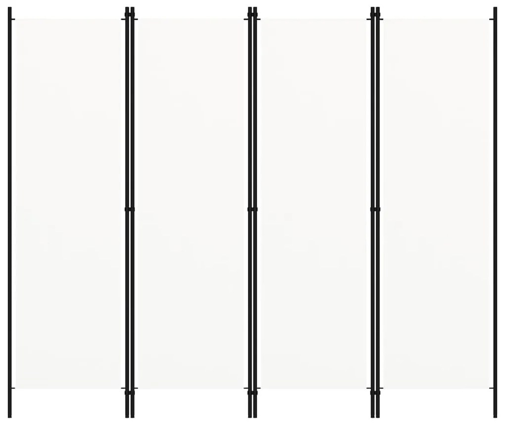 Divisória de quarto com 4 painéis 200x180 cm branco