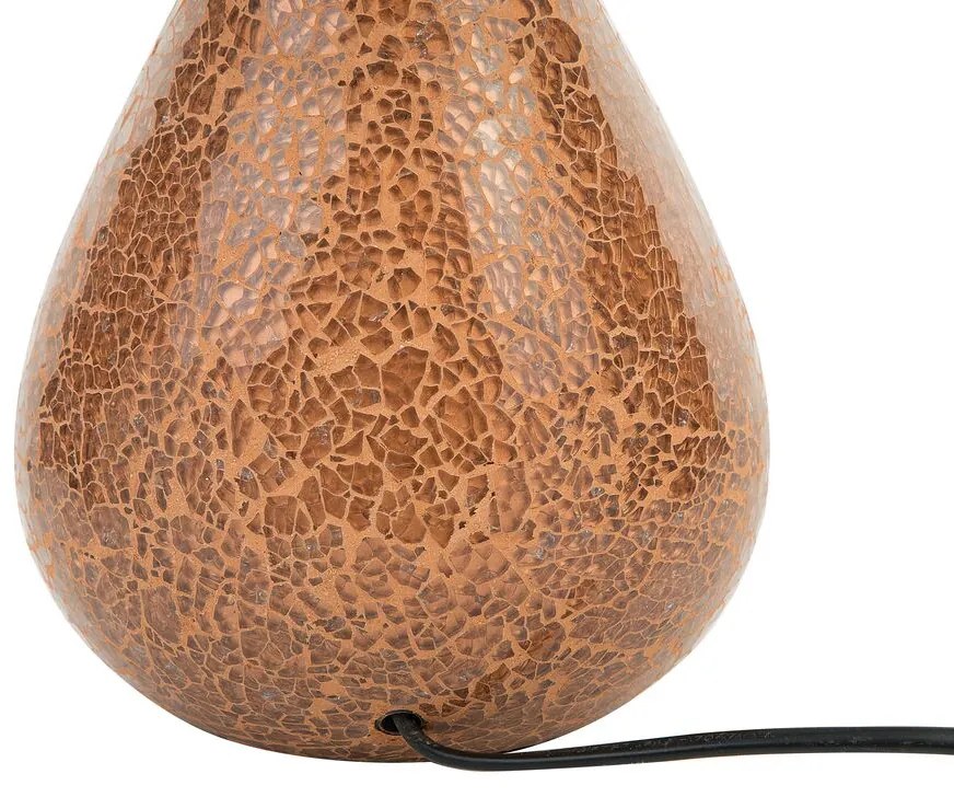 Candeeiro de mesa preto e cobre ABRAMS Beliani