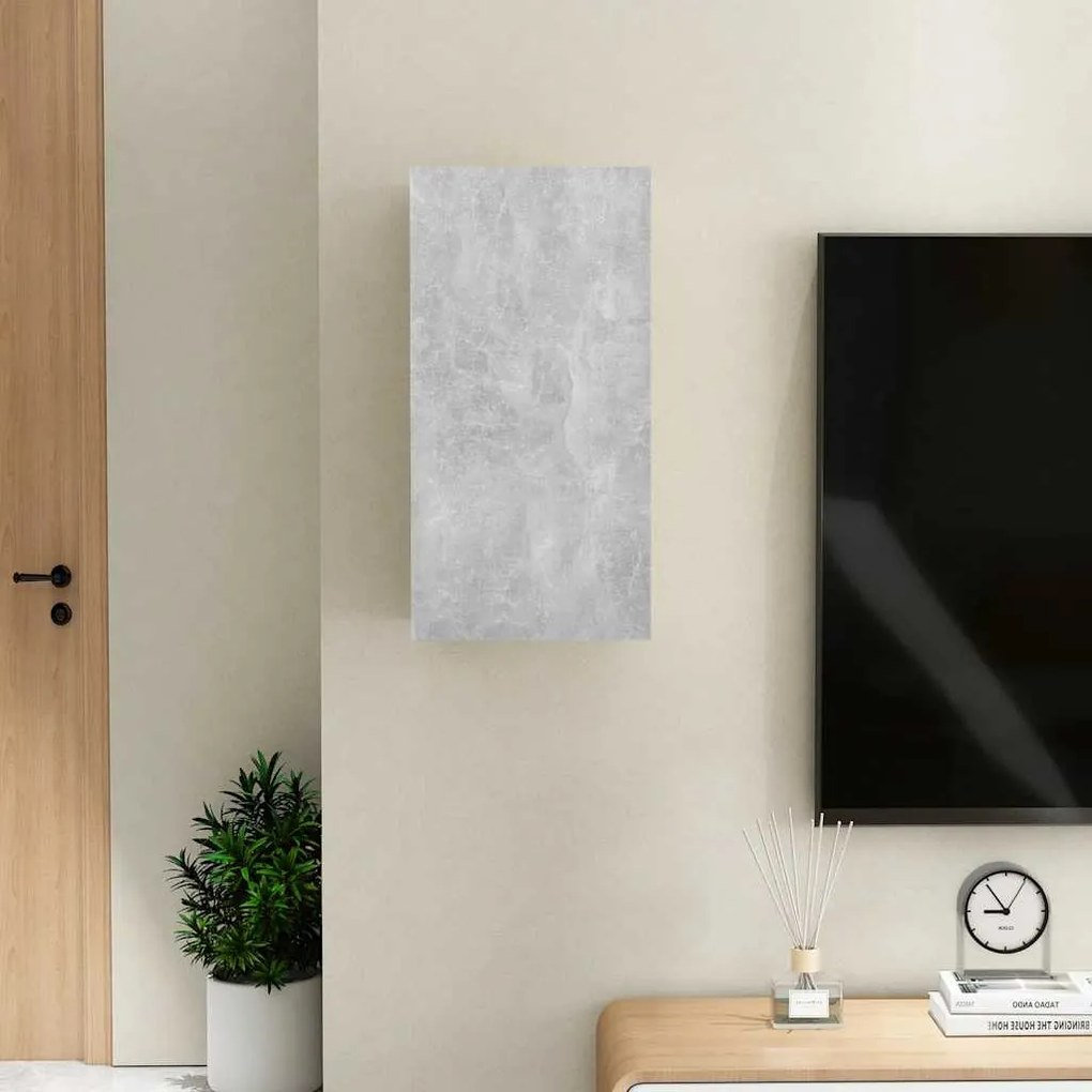 Móvel de TV 30,5x30x60 cm derivados de madeira cinzento cimento
