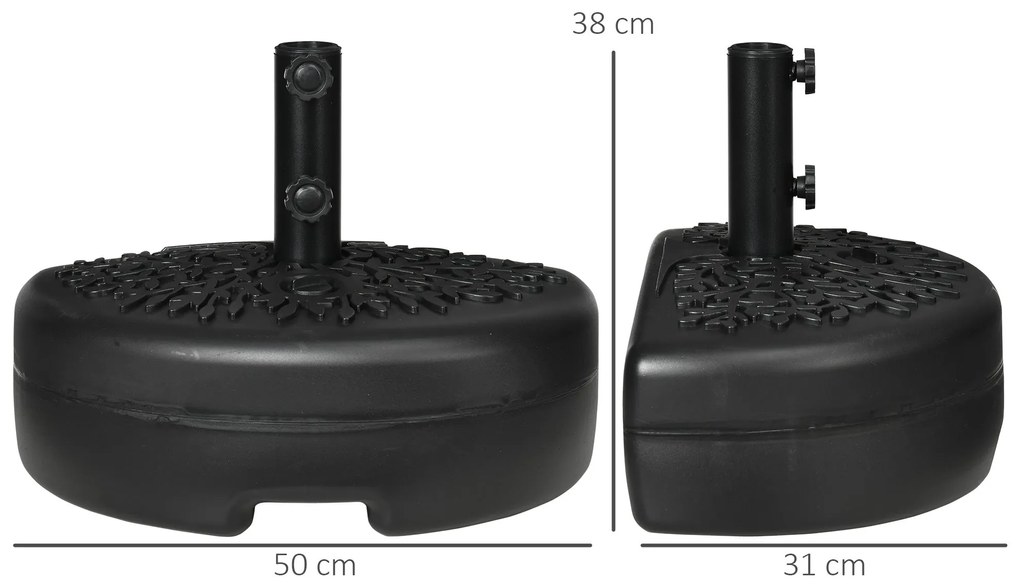 Base de Parede para Chapéu de Sol Suporte Semicircular para Chapéu de