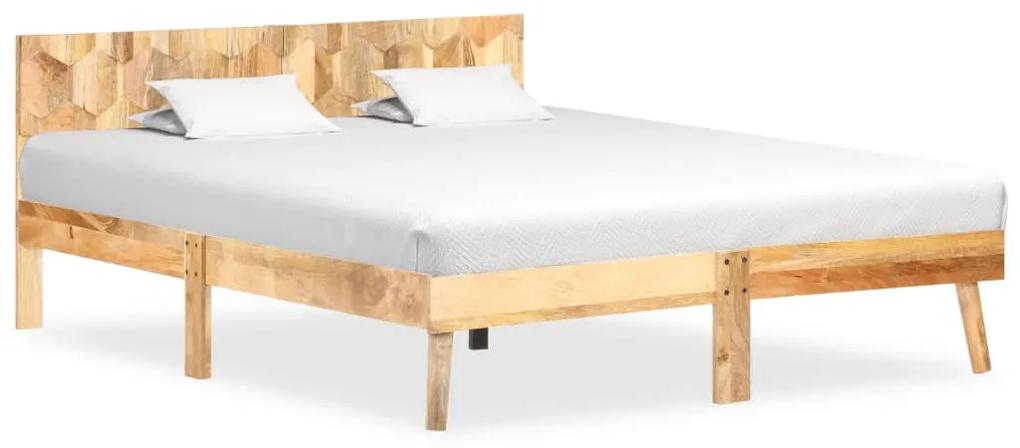 288441 vidaXL Estrutura de cama madeira de mangueira maciça 140x200 cm