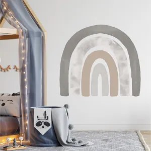 Autocolantes de parede arco-íris em castanho e cores terra