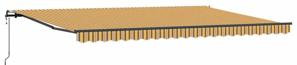 Toldo Retrátil Automático Listrado Multicolorido 500 x 300 cm da