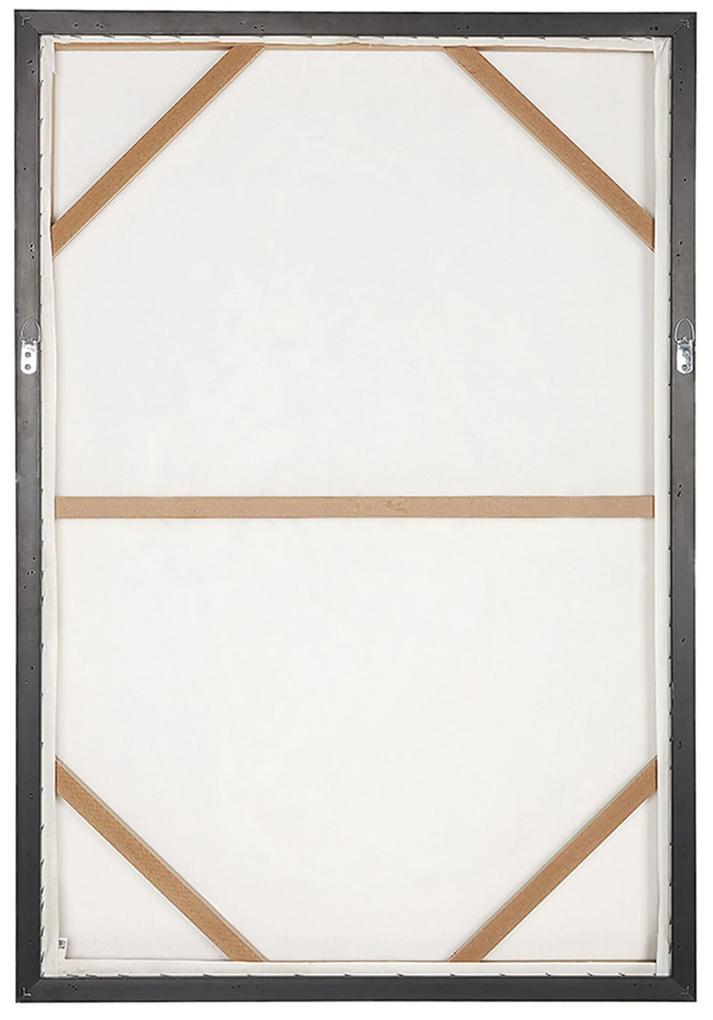 Quadro decorativo com moldura em castanho e branco 63 x 93 cm FELTRINA Beliani