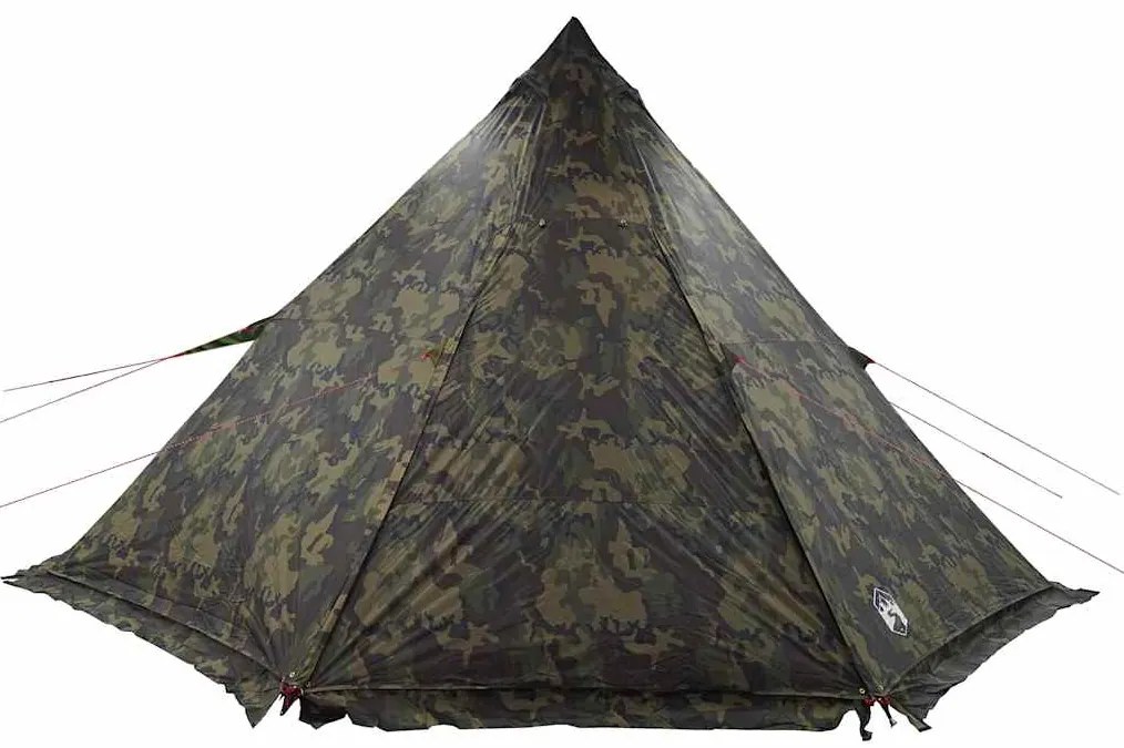 Tenda familiar tipi para 6 pessoas impermeável camuflagem