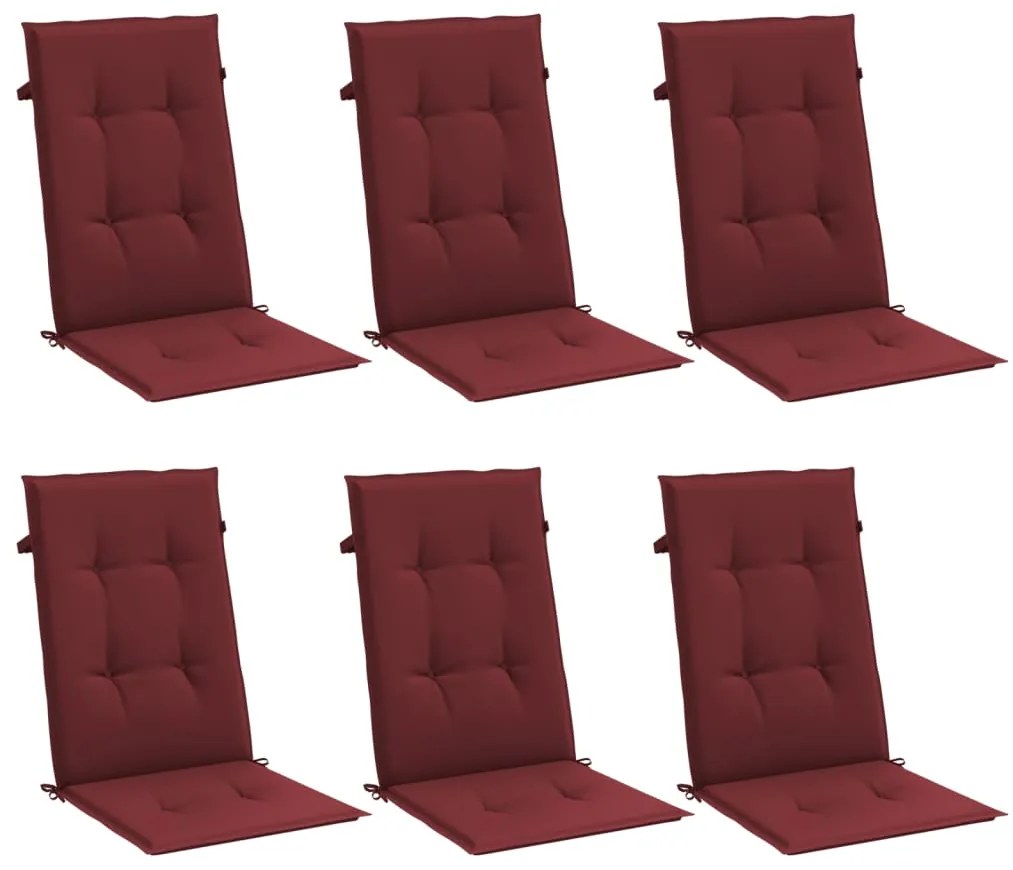 Almofadões cadeiras altas 6 pcs 120x50x4 cm mesclado tecido