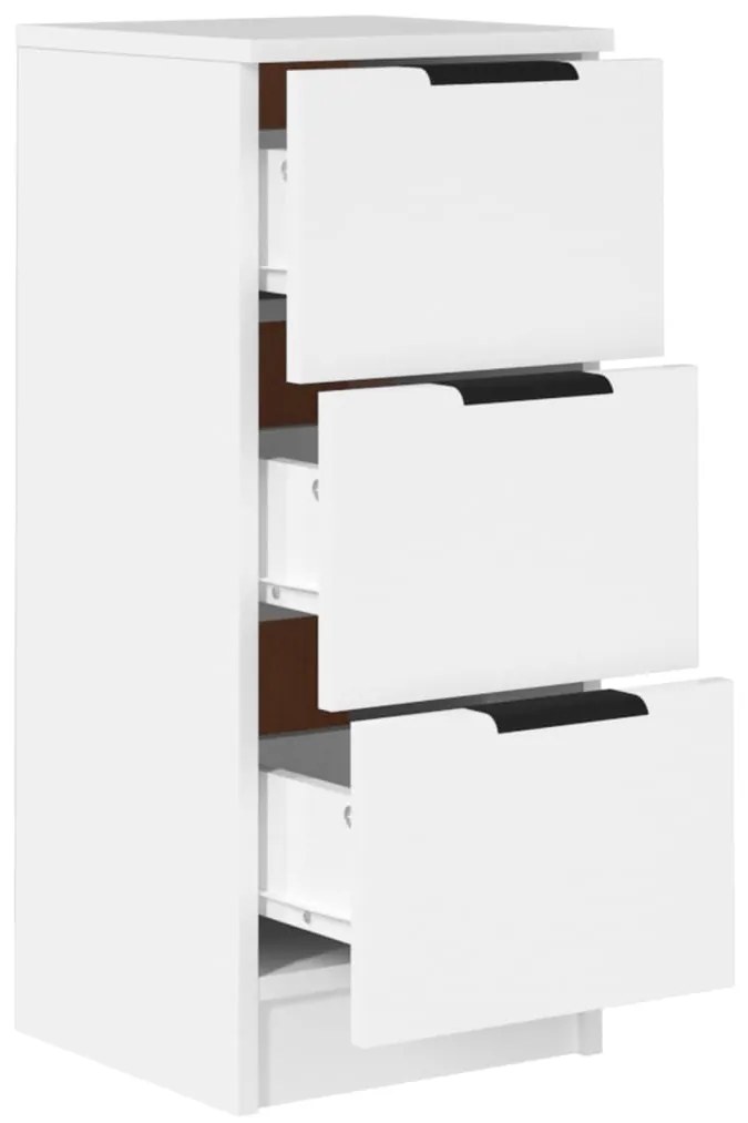 Aparadores 2 pcs 30x30x70 cm madeira processada branco