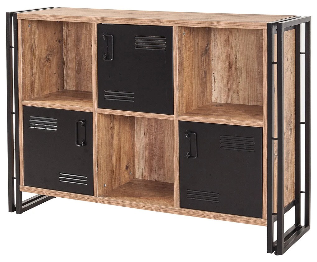 Estante Cosmo – Pinho Atlântico Preto – 126x89x35 cm