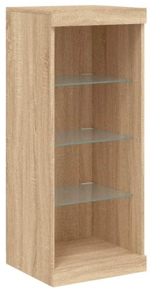 Aparador com luzes LED 41x37x100 cm carvalho sonoma