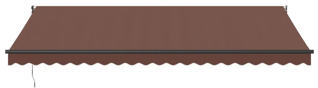 Toldo retrátil manual 500x300 cm castanho
