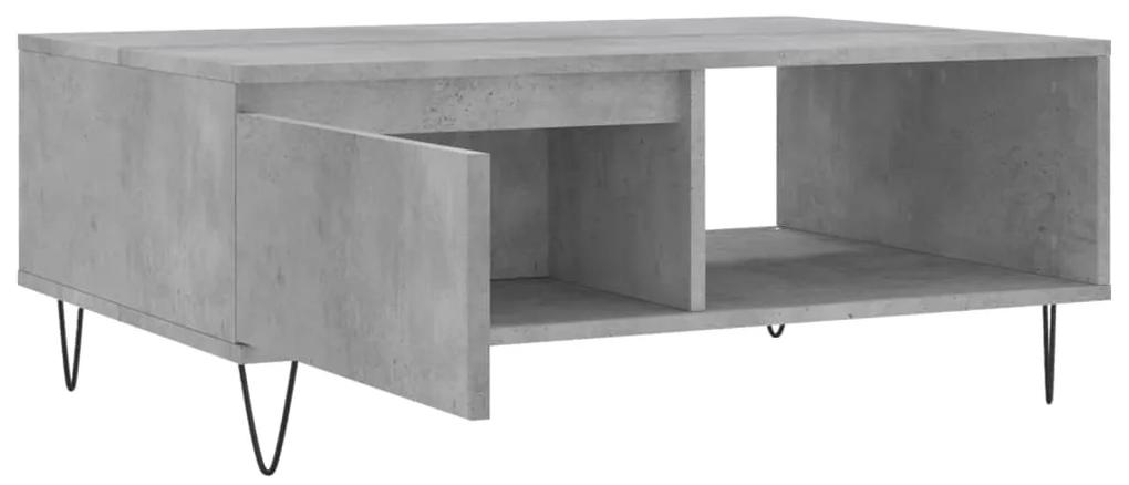 Mesa de centro 90x60x35 cm derivados madeira cinzento cimento