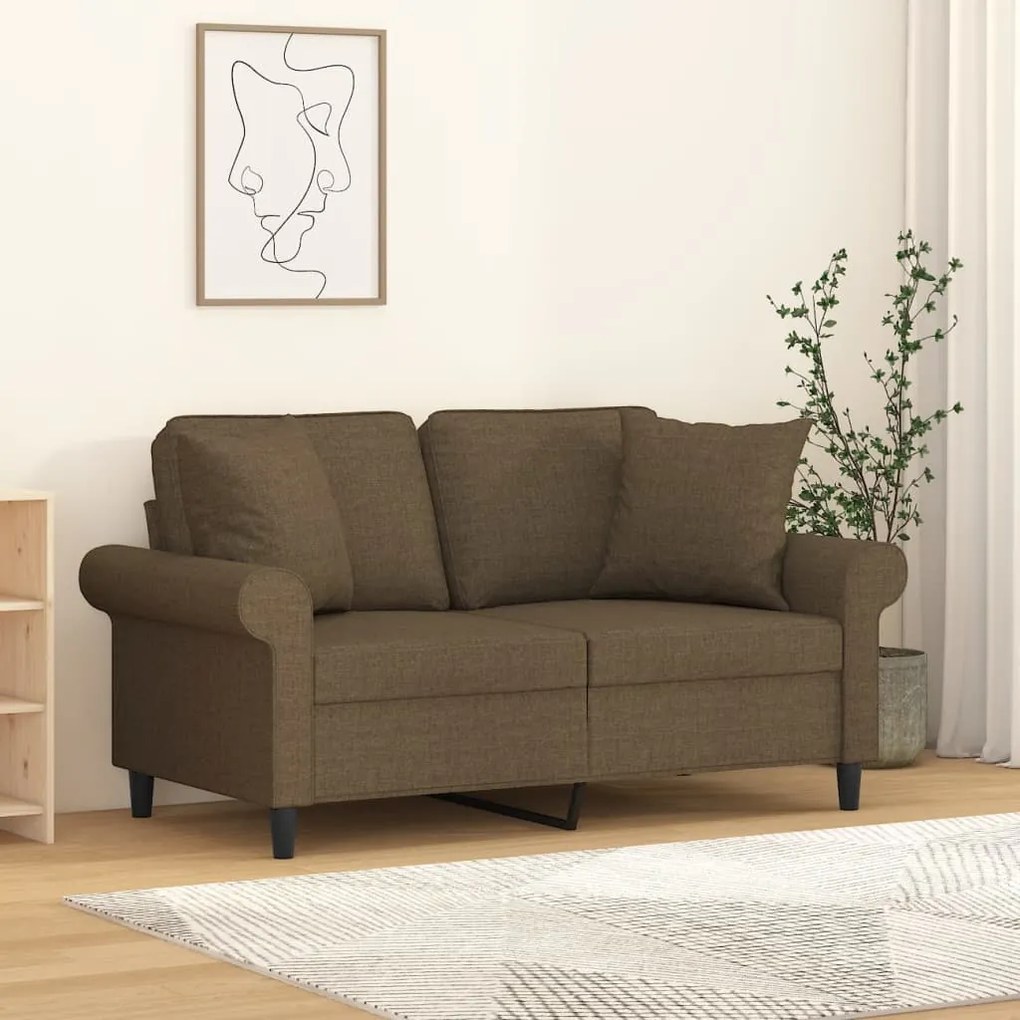 vidaXL Almofadas decorativas 2 pcs 40x40 cm tecido castanho