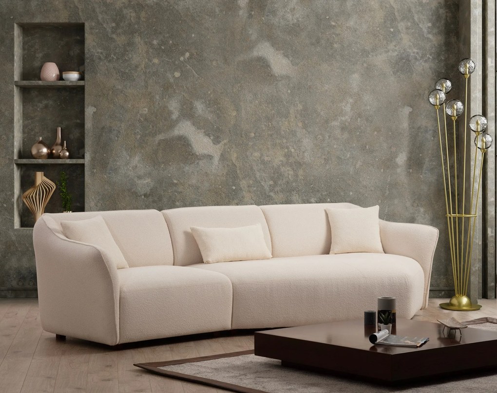 Sofá de Canto Mentis – Creme – 288 cm x 108 cm x 79 cm