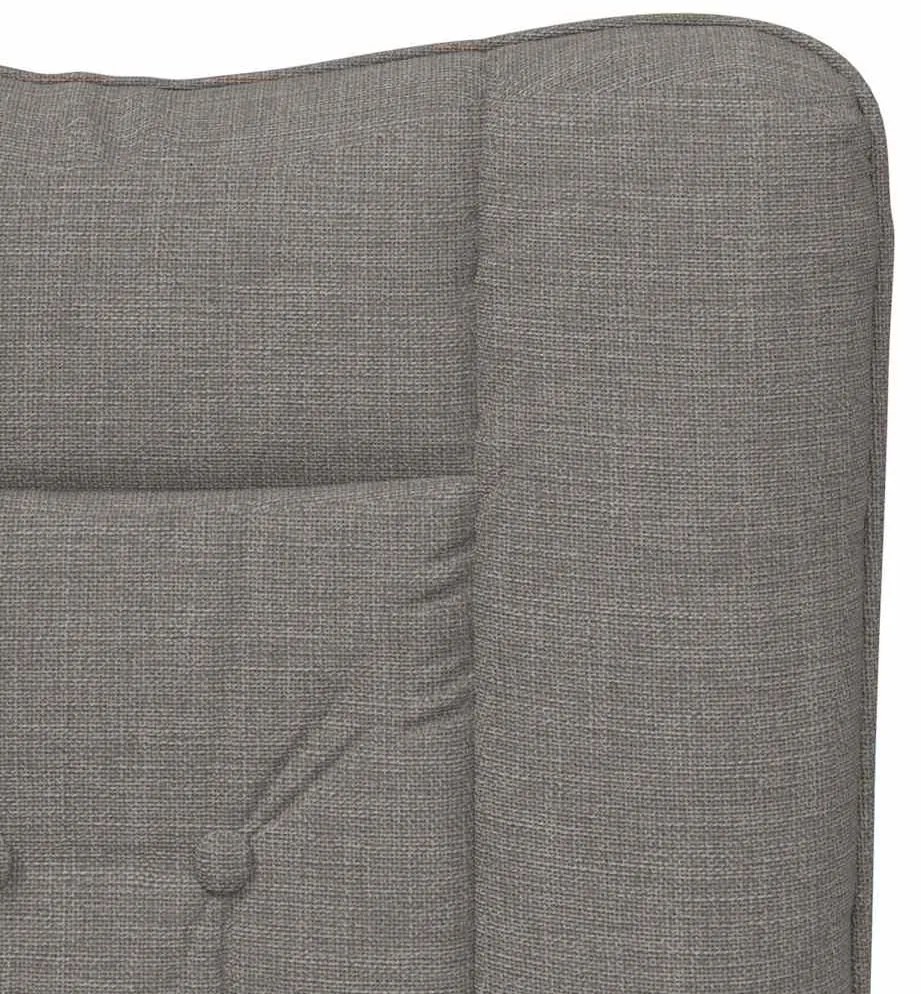 Cadeira Relaxante vidaXL em Tecidos Taupe