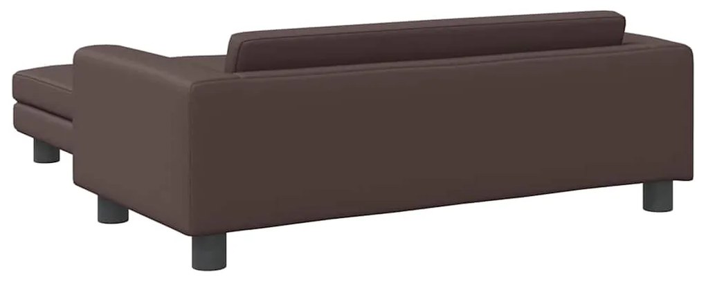 Cama para cães com extensão 100x50x30 cm couro artif. castanho