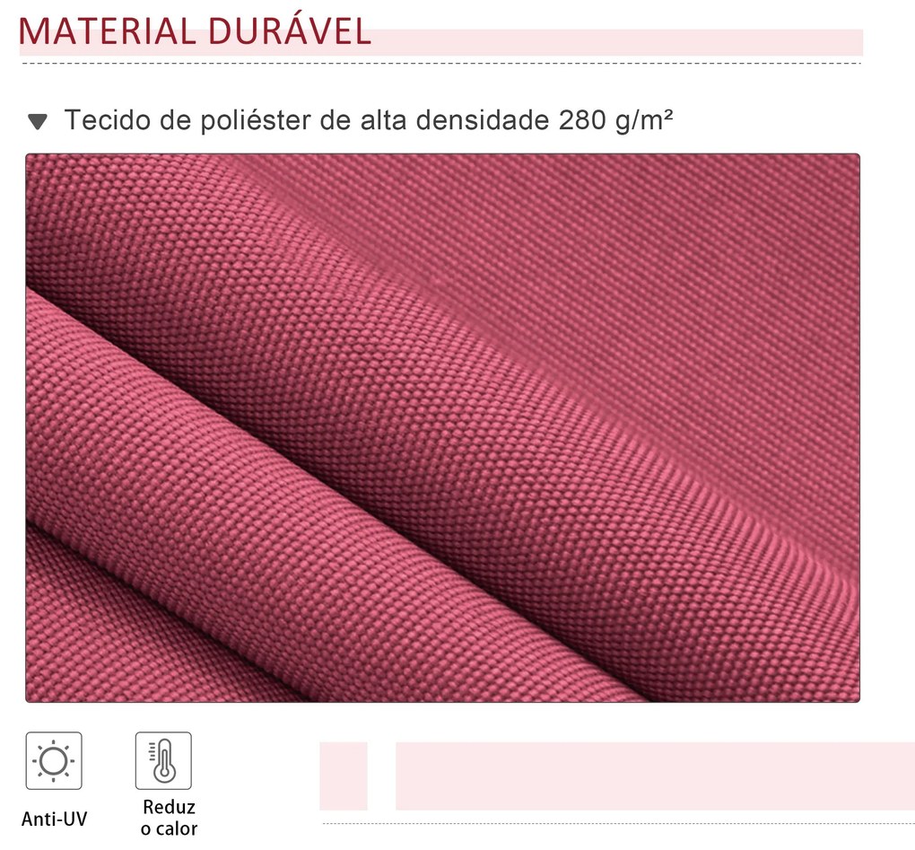 Toldo Manual 395x245 cm Toldo de Varanda Pátio com Manivela de Alumíni