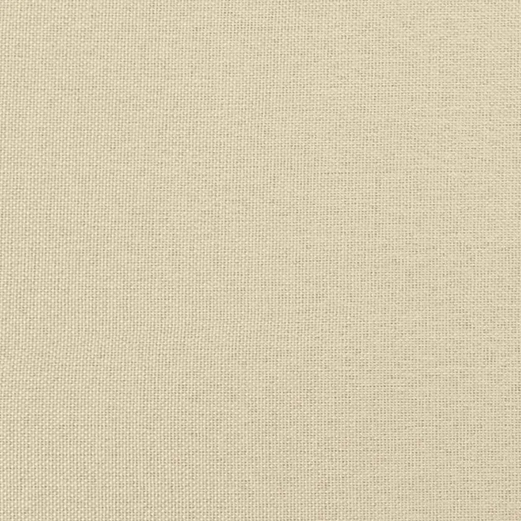 Cadeiras de jantar 2 pcs tecido cor creme