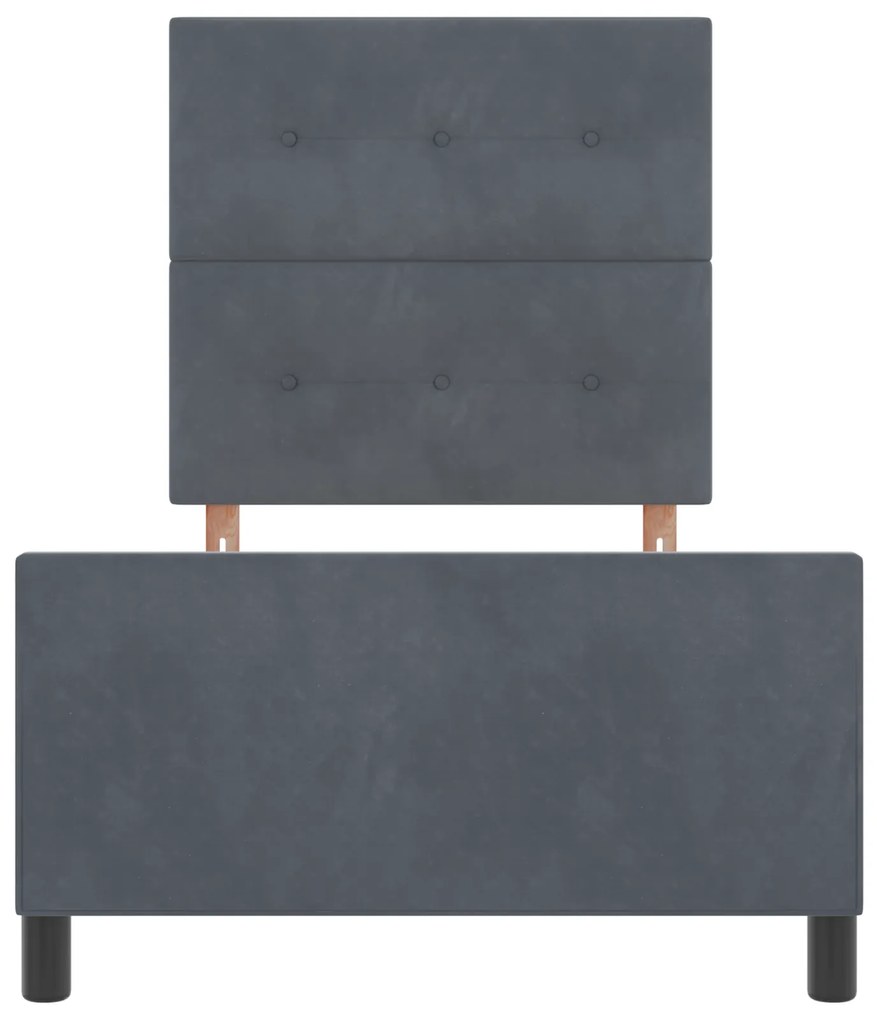 Estrutura de Cama vidaXL Cinza Escuro 80x200 cm Veludo