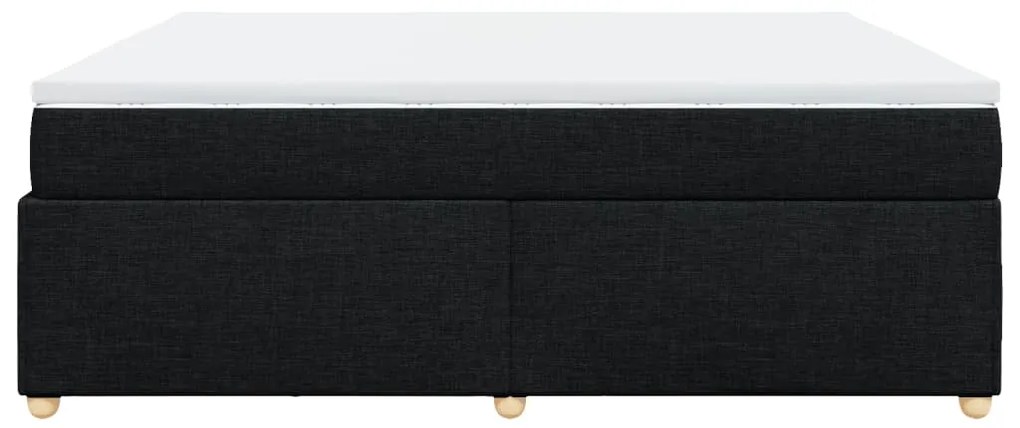 Cama com molas/colchão 180x200 cm tecido preto