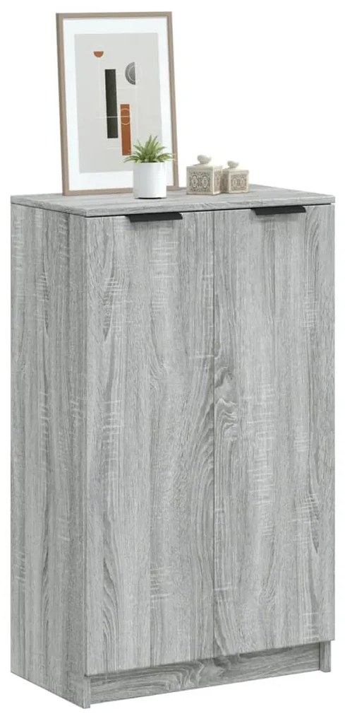 Sapateira 59x35x100 cm derivados de madeira sonoma cinza