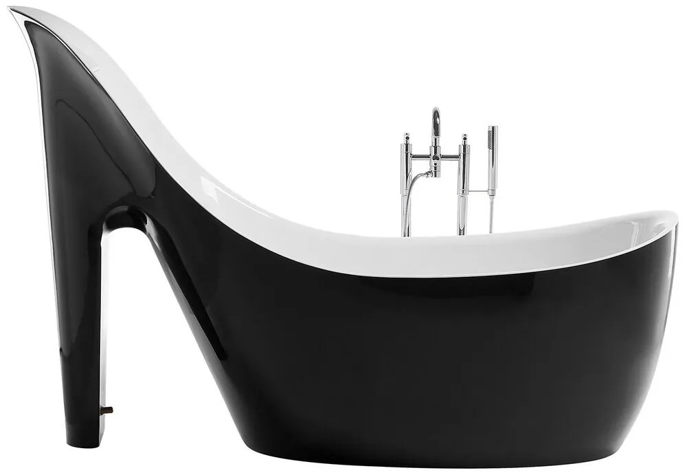 Banheira autónoma em preto e branco COCO Beliani