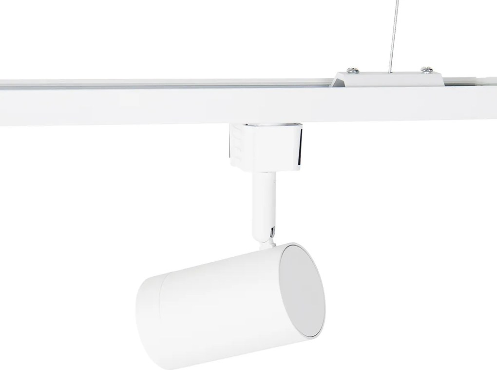 Sistema de calha suspensa inteligente branco monofásico com 5 Wifi GU10 - Iconic Jeana