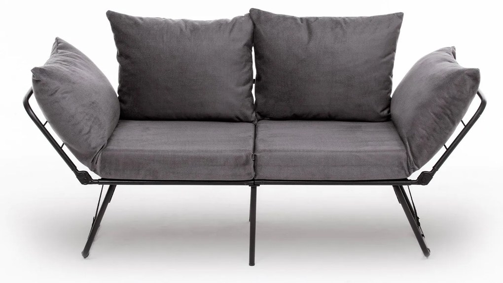 Sofá-Cama de 2 Lugares Viper – Cinzento – 150 x 78 x 60 cm