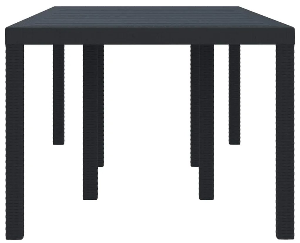 Mesa de Jardim vidaXL Antracite 200x100x73 cm em Rattan Sintético