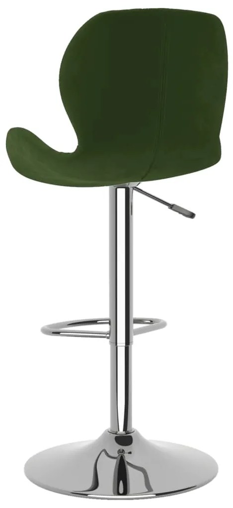 Bancos de bar 2 pcs veludo verde-escuro